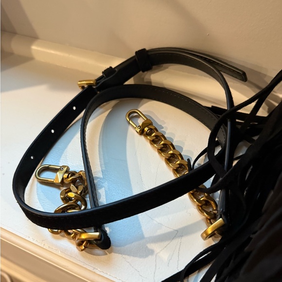 NWT MICHAEL Michael Kors' Hamilton Moderne satchel is crafted of suede - Picture 6 of 8